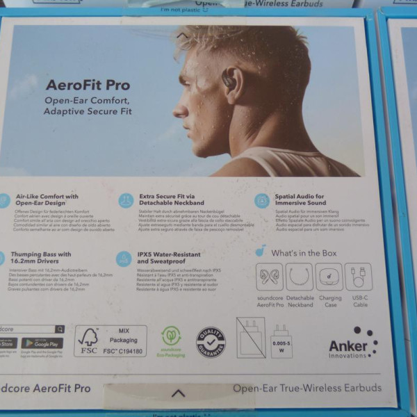 Навушники TWS Anker Soundcore AeroFit Pro Black IPХ5 Навушники TWS Anker Soundcore AeroFit Pro Black IPХ5
