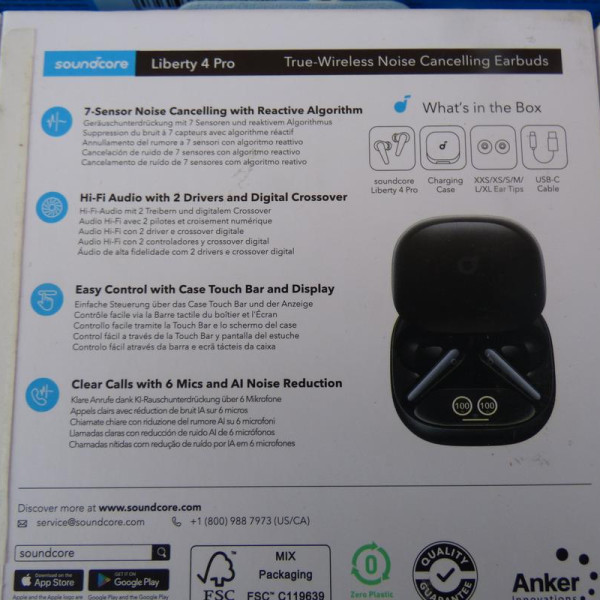 Навушники ANKER SoundCore Liberty 4 Pro Black Навушники ANKER SoundCore Liberty 4 Pro Black