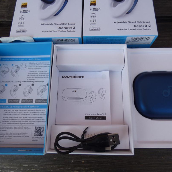 Бездротові навушники Anker SoundCore AeroFit 2 blue Бездротові навушники Anker SoundCore AeroFit 2 blue
