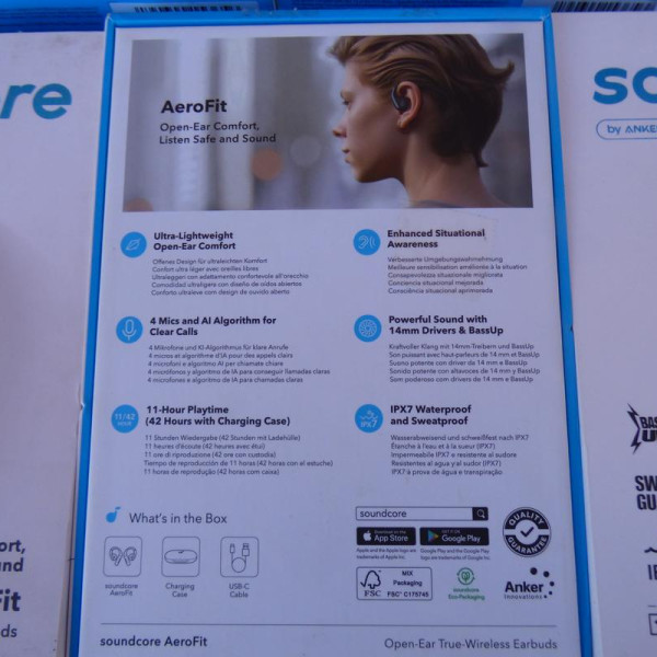 Навушники Anker SoundCore AeroFit Black Навушники Anker SoundCore AeroFit Black