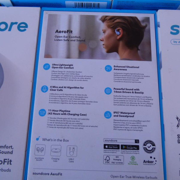 Навушники Anker SoundCore AeroFit Blue Навушники Anker SoundCore AeroFit Blue