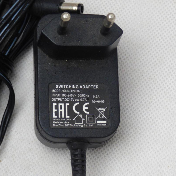 Блок живлення Shenzhen 12v 0.7a 8.4w 5.5/2.5 Блок живлення Shenzhen 12v 0.7a 8.4w 5.5/2.5