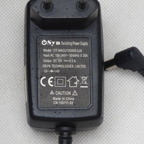 Блок питания Osyn 12v 0.5a 6w 5.5/2.5 Блок питания Osyn 12v 0.5a 6w 5.5/2.5