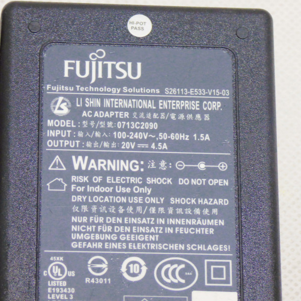 Блок питания Fujitsu 20v 4.5a 90w 5.5/2.5 Блок питания Fujitsu 20v 4.5a 90w 5.5/2.5