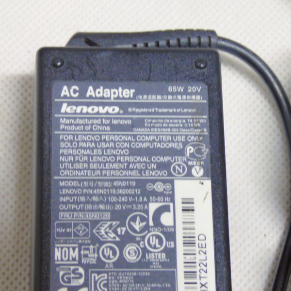 Блок живлення Lenovo 20v 3.25a 65w 7.9/5.5 Блок живлення Lenovo 20v 3.25a 65w 7.9/5.5