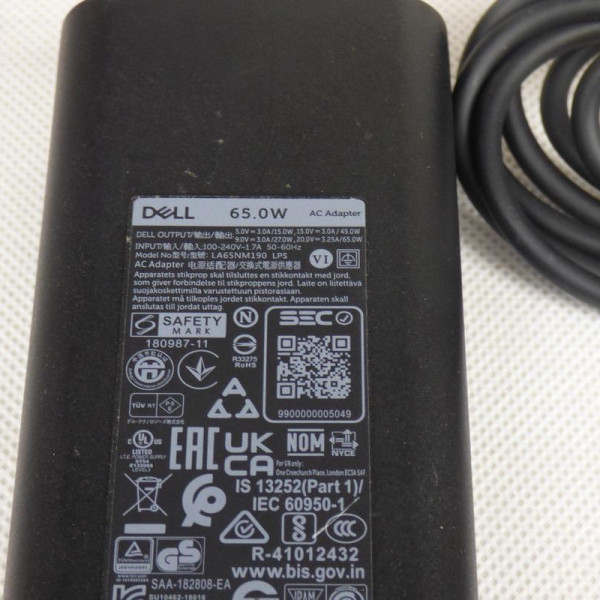 Блок питания Dell 65w type c